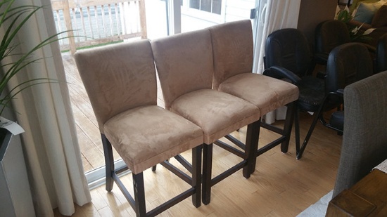 (3) Upholstered Bar Stools