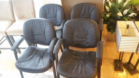 (4) Office Arm Chairs (rough condition)
