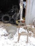 Galvanized Wash Tub - Pitcher Pump