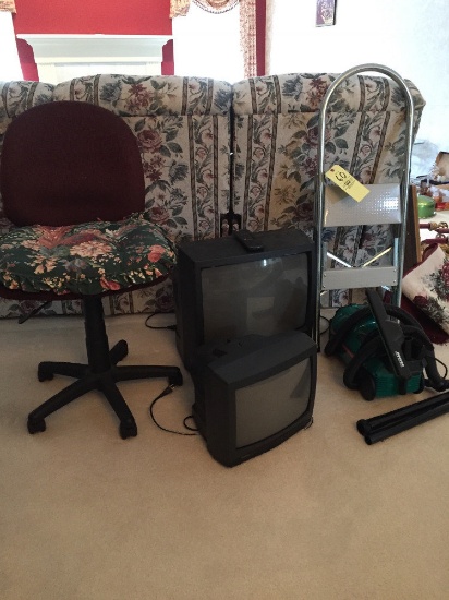 TV, Desk Chair, Vacuum