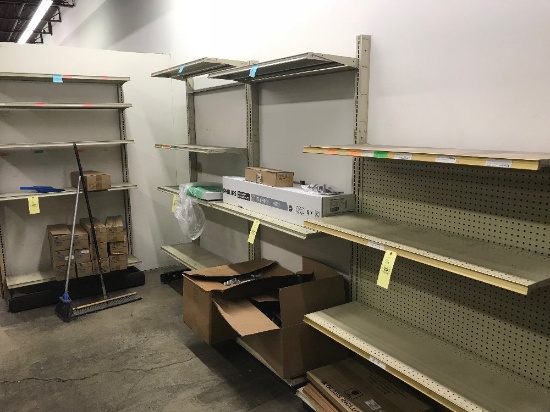 Section Of Metal Shelving 50" Wide Each