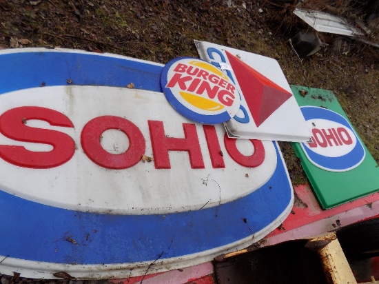 Plastic Sohio, Citgo & Burger King Signs