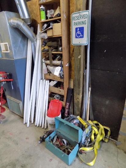 Handicap Signs, Fluorescent Light Bulbs, Ratchet Straps, Hand Tools, Porter Cable Drill & Skil Saw
