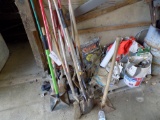Yard Tools, Shovels, Tamper, Bags of Concrete