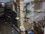 Contents of aisle 65 incl organizer bins, plumbing repair, brass fittings