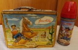 Gene Autrey Melody Ranch Metal Lunch Box with Hard to Find Thermos!