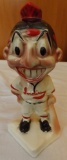 Sanford Pottery Sebring Ohio Gold Tooth Cleveland Indians Chief Wahoo Coin Bank