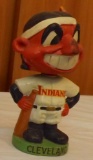 1960s Cleveland Indian Bobblehead with Green Round Base