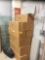 11 boxes of metal shelving parts