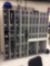 Four sections of wire front lockable storage cabinets. Contents not included