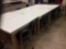 Nine tables and the teachers desk. With 20 chairs. Contents not included