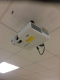 Overhead projector, SmartBoard, pull down projection screen.