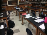 15 lab tables and 30 student chairs