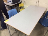 15 student tables and 30 chairs, contents are not included