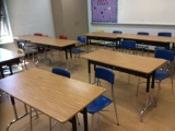 15 student tables and 30 student chairs