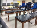 16 student tables and 31 chairs.