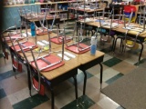 24 student desks and chairs