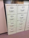 Three file cabinets.