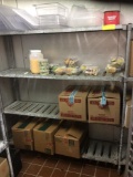 Five sections of freezer shelving