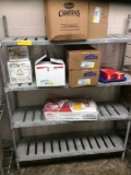 Nine sections of freezer shelving. Contents are not included