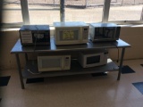 Five assorted microwaves