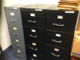 3 Files, Teachers desk, chair, shelving, 2 student desks,  (contents not included)