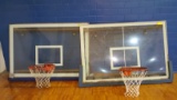 Two Basketball Hoops (only includes backboard and rim, school will take down.)