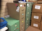 5 file cabinets, 2 tables, 2 bookshelves, teachers desk, office chair,  (contents not included)