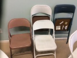 25 Folding Chairs, 4 Tables, GE electric range  (contents not included)