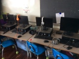 6 computers, table, (no chairs)  (contents not included)
