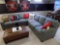 5-piece sectional sofa with accent pillows