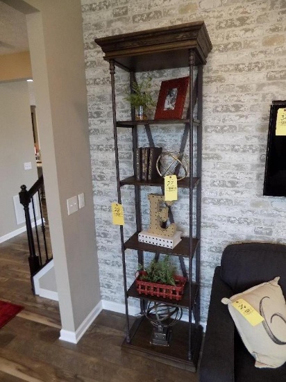 Metal framed shelf