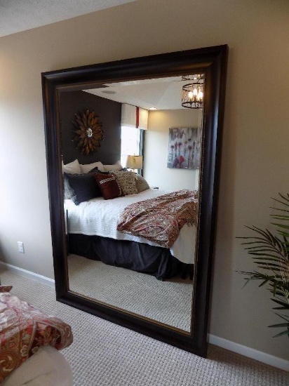 Wall-sized dressing mirror