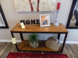 Decor luggage, wood home sign and candle stick