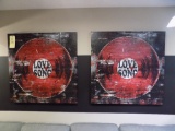 Pair of love song canvas prints