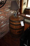 Jack Daniels Whiskey Barrel w/ Jack Daniels Lamp