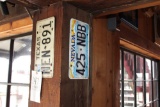 (7) License Plates & Corona Sign