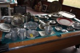 Assorted Antique Hand-Pounded Aluminum Serving Ware
