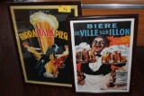 (2) Framed Beer Pictures