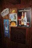 (5) Metal Signsinc. Angry Orchard, Captain Morgan, Woodford & Michelob