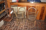(8) Assorted Wooden Chairs & Artificial Tree