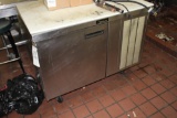 Delfield Rolling Refrigerator w/ Poly Prep Top