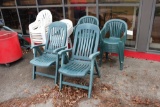 Assorted Plastic Lawn Chairs