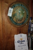 Wooden Buffalo Sign & Corona Clock