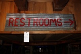 Metal Corrugated Restroom Sign