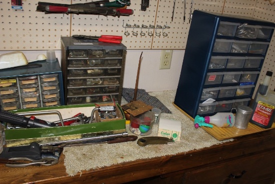 Contents of top of workbench