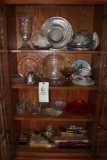 Assorted glassware incl.: cups, saucers & pattern glass