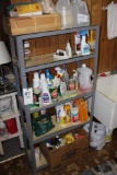 4-tier metal stand w/ cleaners