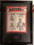 Signed Cassius Clay vs Sonny Liston print