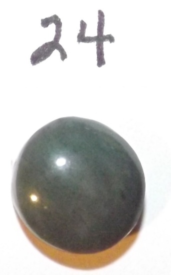 Excellent Green Jadeite Cabochon, Under One Gram, 3/8" Diameter